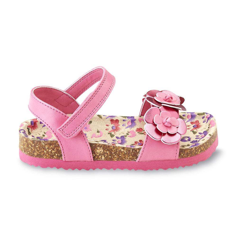 WonderKids Toddler Girl's Corky Flowers Pink Sandal