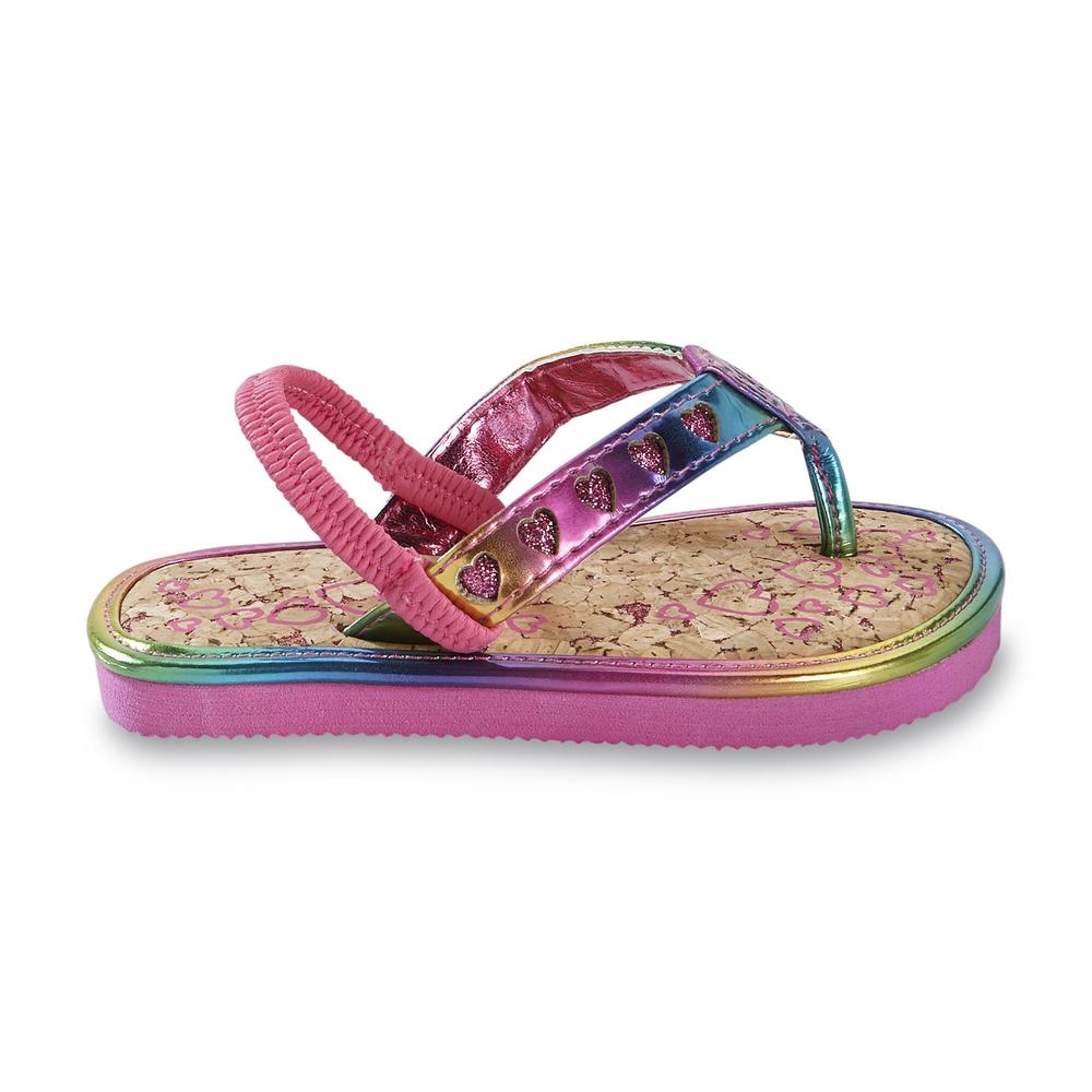 Island Club Toddler Girl's Calidescope Rainbow Flip-Flop Sandal