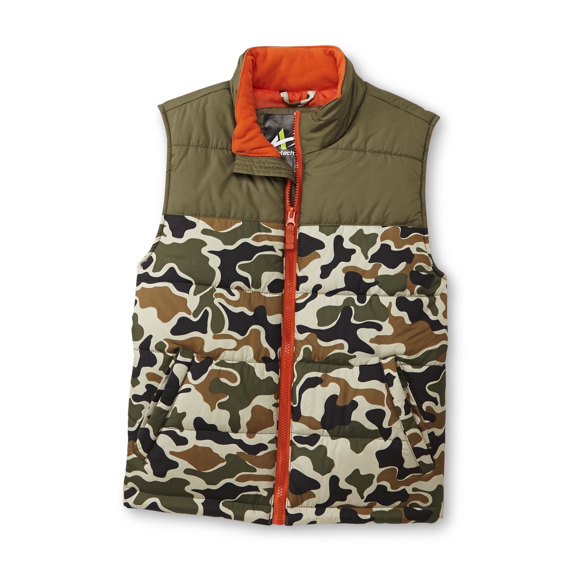 Athletech Boy's Puffer Vest - Camouflage