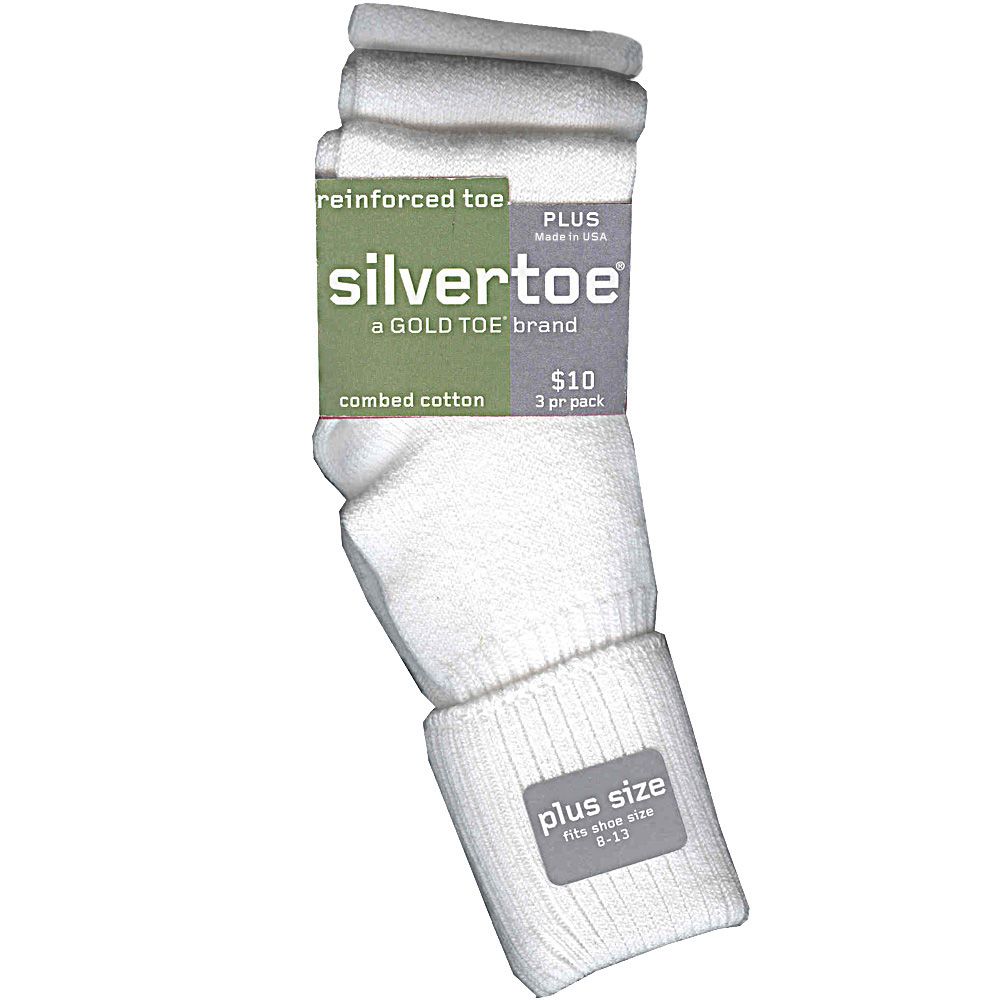 Silvertoe Turncuff Plus Socks