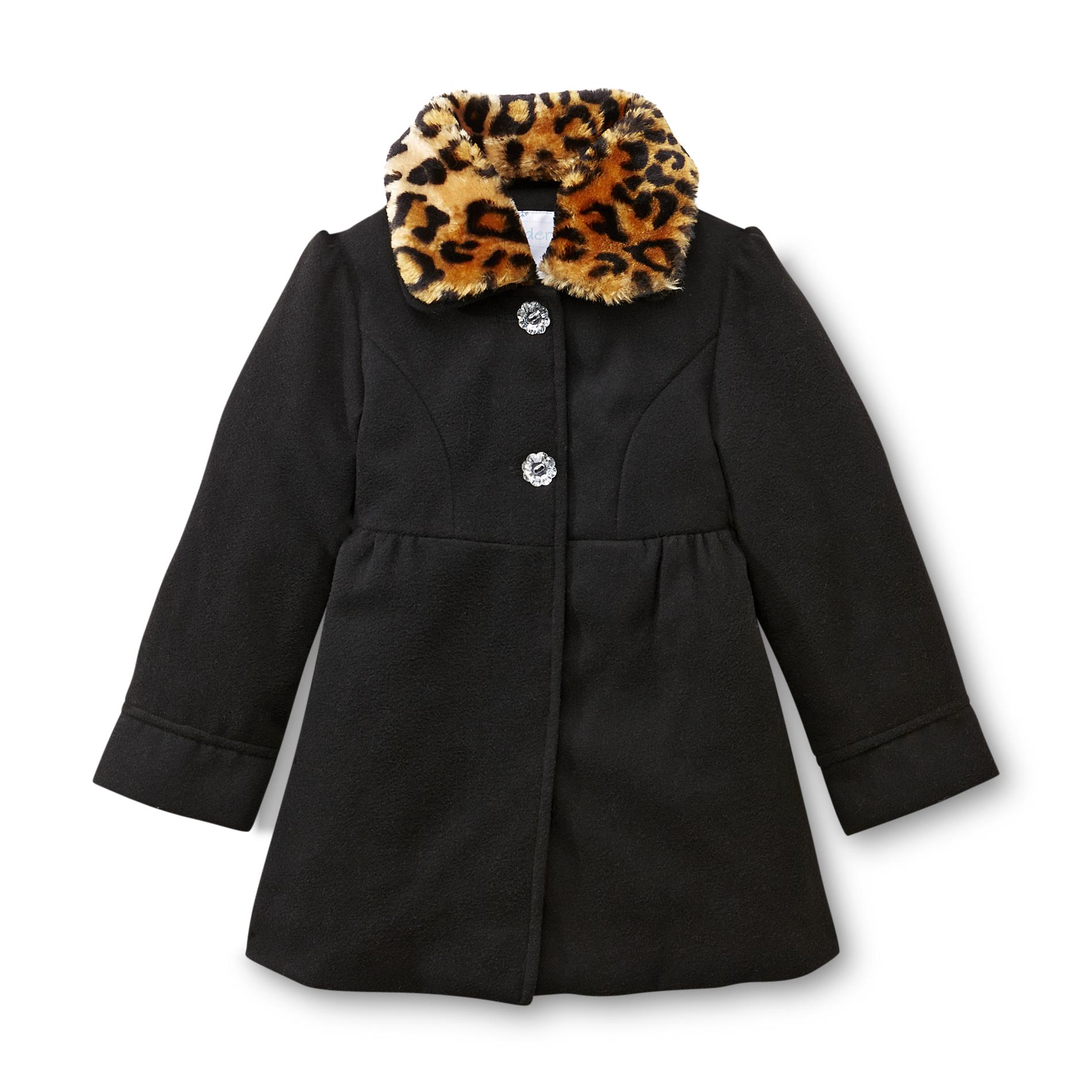 WonderKids Toddler Girl's Peplum Dress Coat - Leopard
