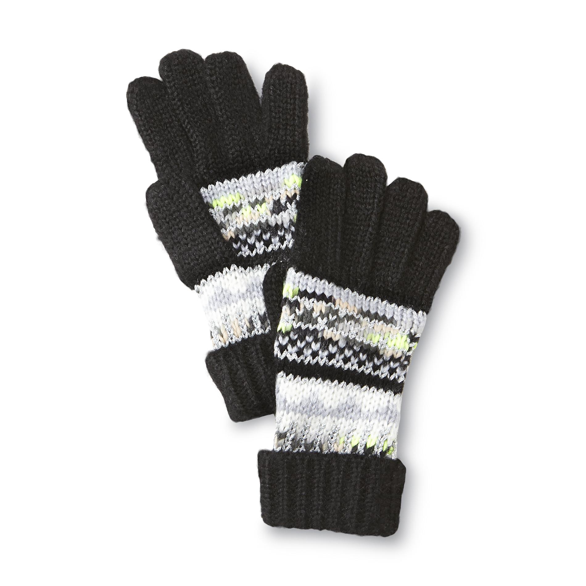 Joe Boxer Junior's Fair Isle Knit Gloves