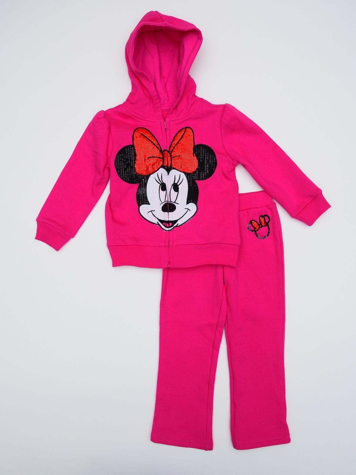 Disney Minnie Mouse Infant & Toddler Girl's Sequined Hoodie Jacket & Sweatpants