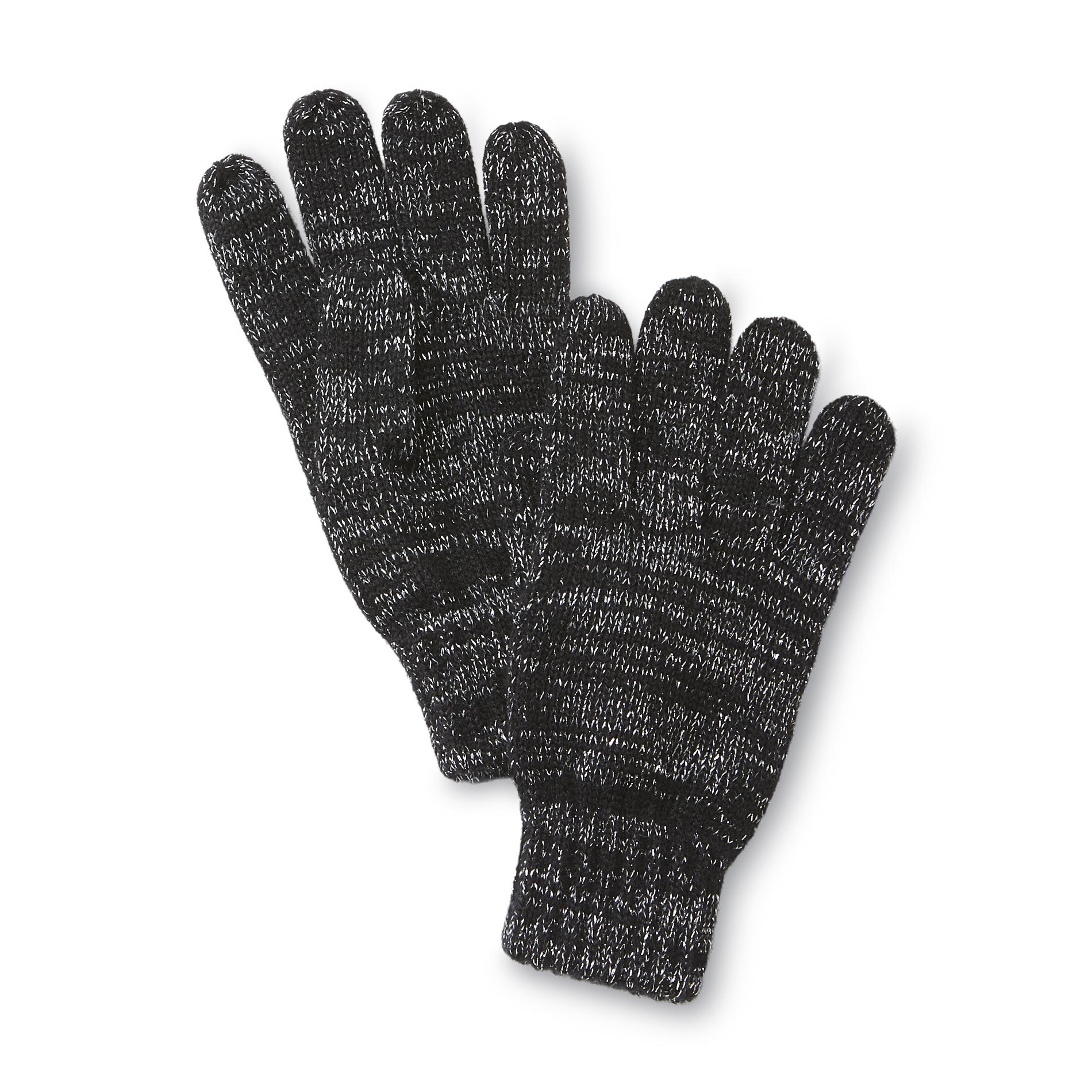 Jaclyn Smith Women's Metallic Knit Gloves