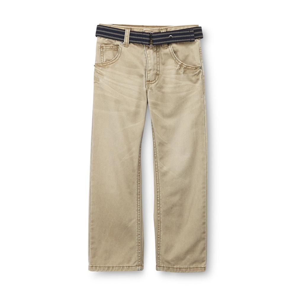 LEE Boy's Slim Fit Khaki Pants & Belt