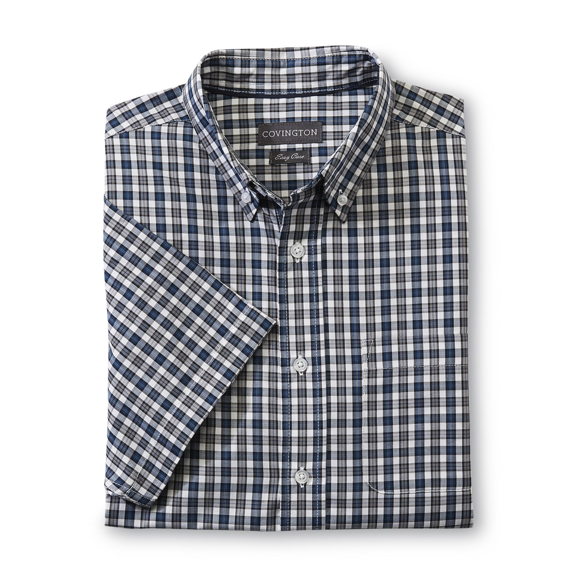 Covington Men's Easy Care Short-Sleeve Shirt - Checkered