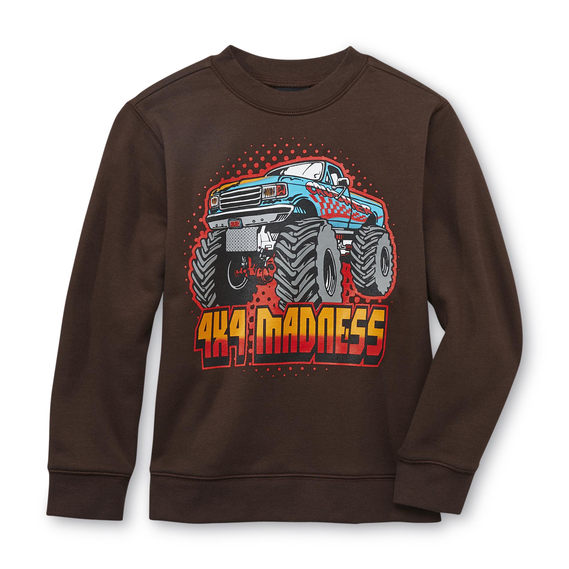 Joe Boxer Boy's Graphic Sweatshirt - Monster Truck