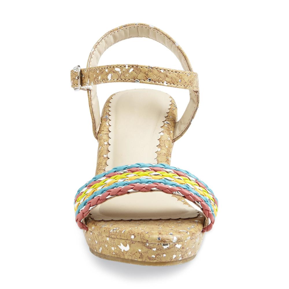 Yoki Girl's Celia Rainbow Wedge Sandal