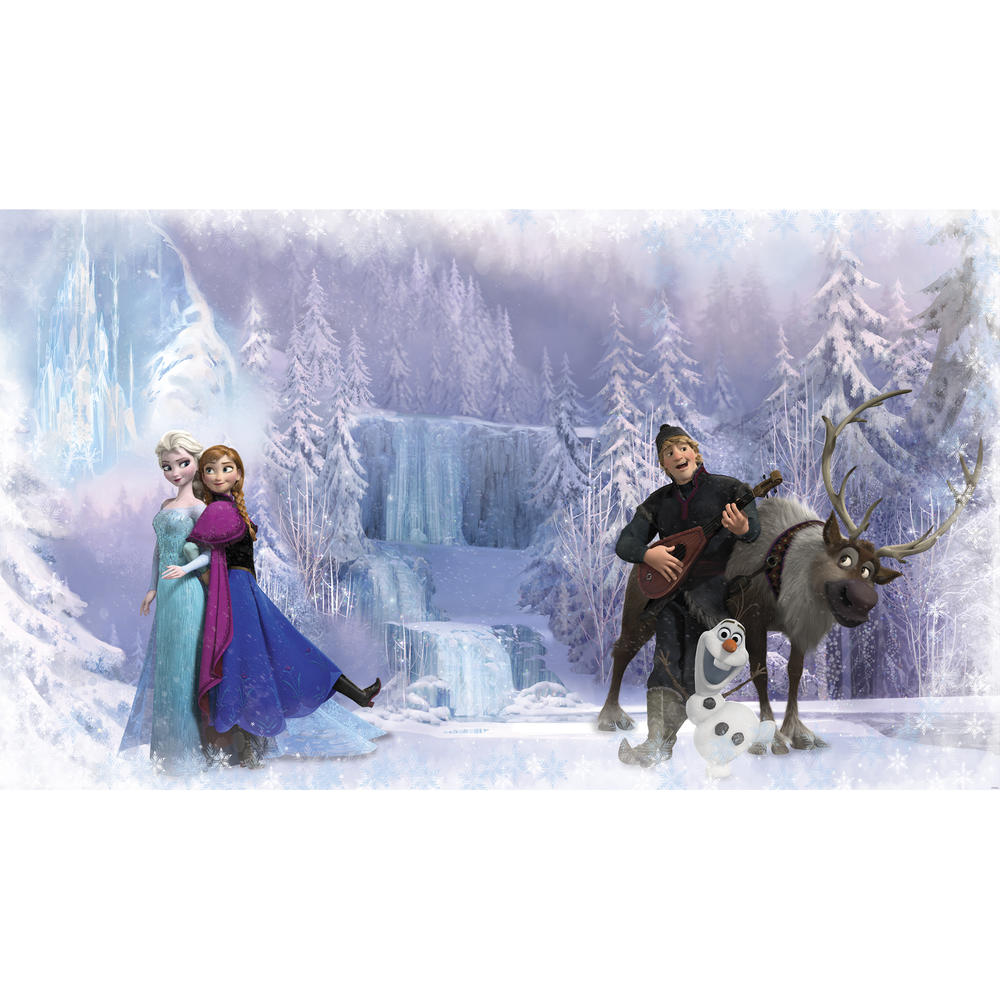 RoomMates Disney Frozen Chair Rail Prepasted Mural 6' x 10.5' - Ultra-strippable