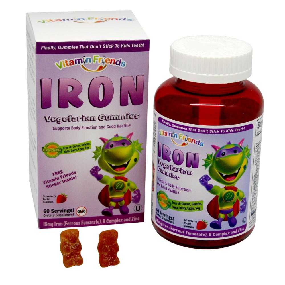 Vitamin Friends Iron Supplement Kosher Pectin Gummies