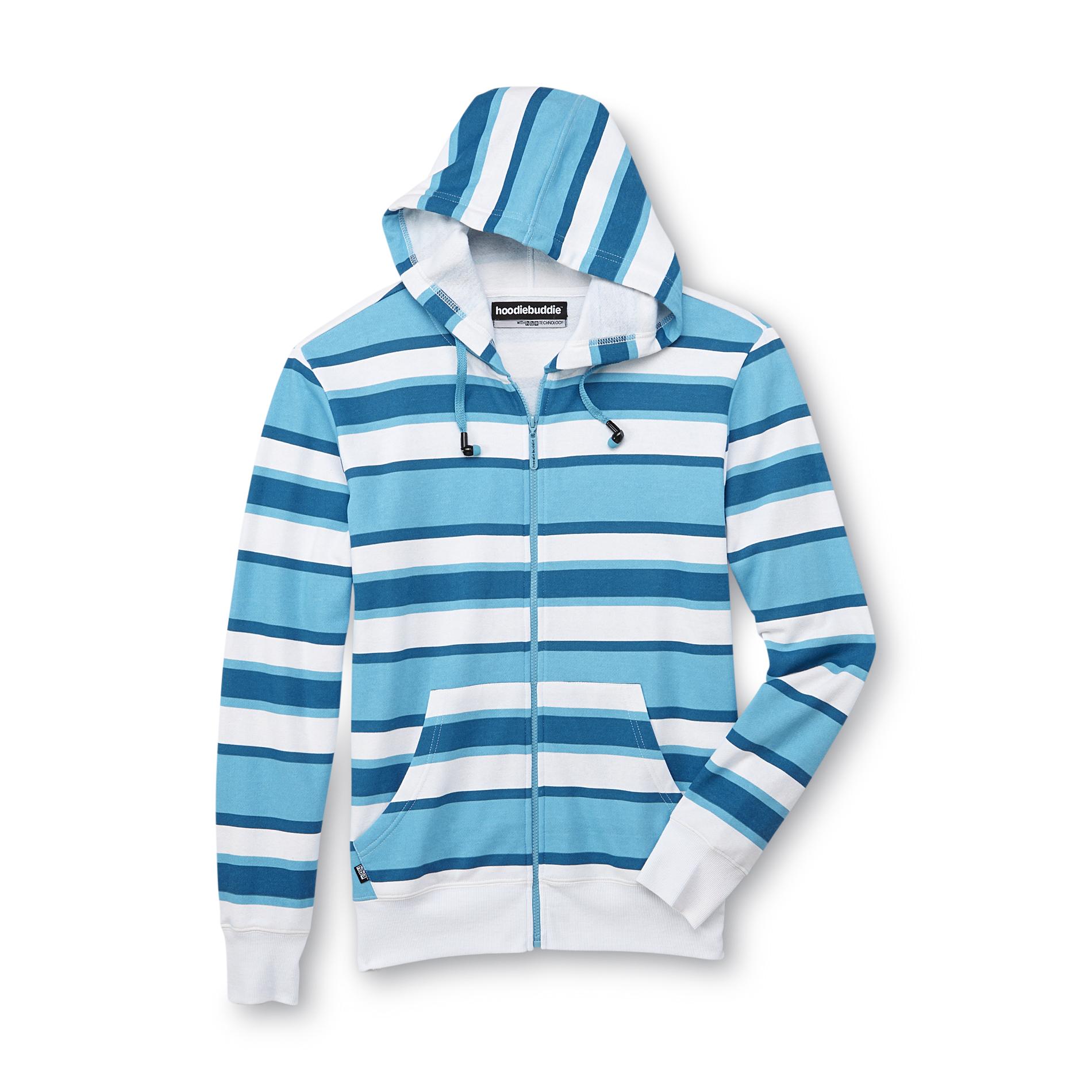 Young Men's Hoodie Jacket & Earbuds - Striped