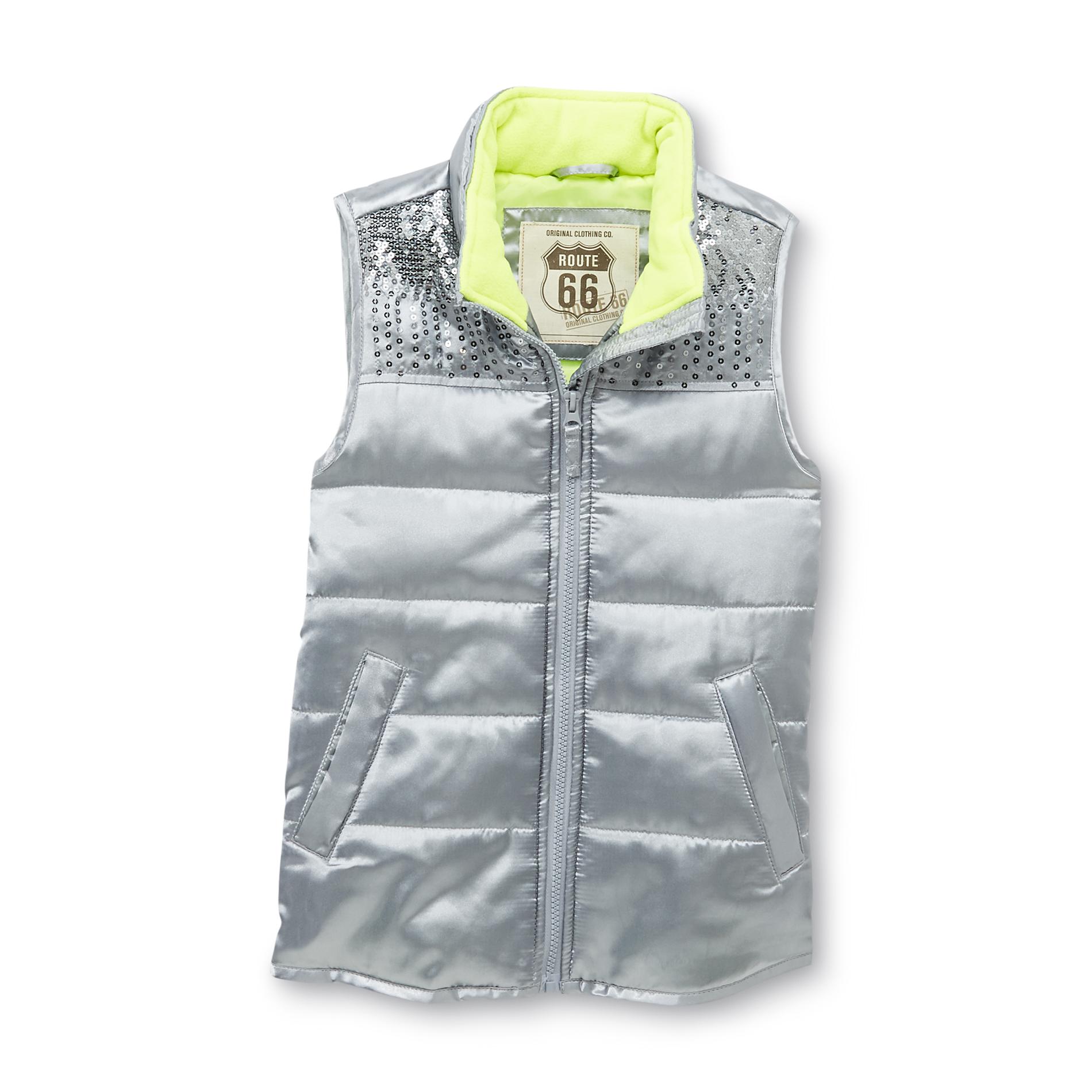 Route 66 Girl's Embellished Puffer Vest
