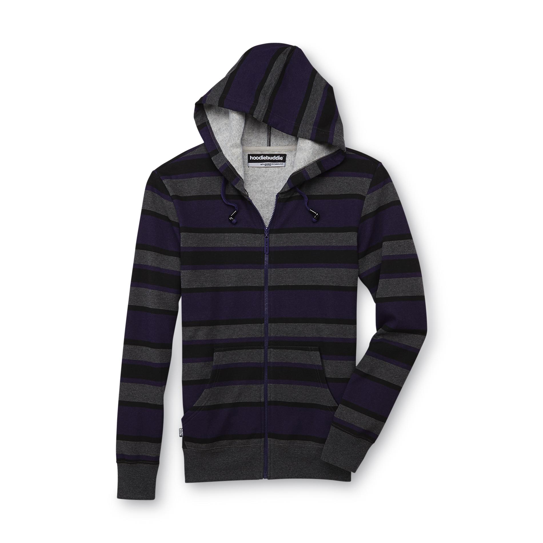 Young Men's Hoodie Jacket & Earbuds - Striped