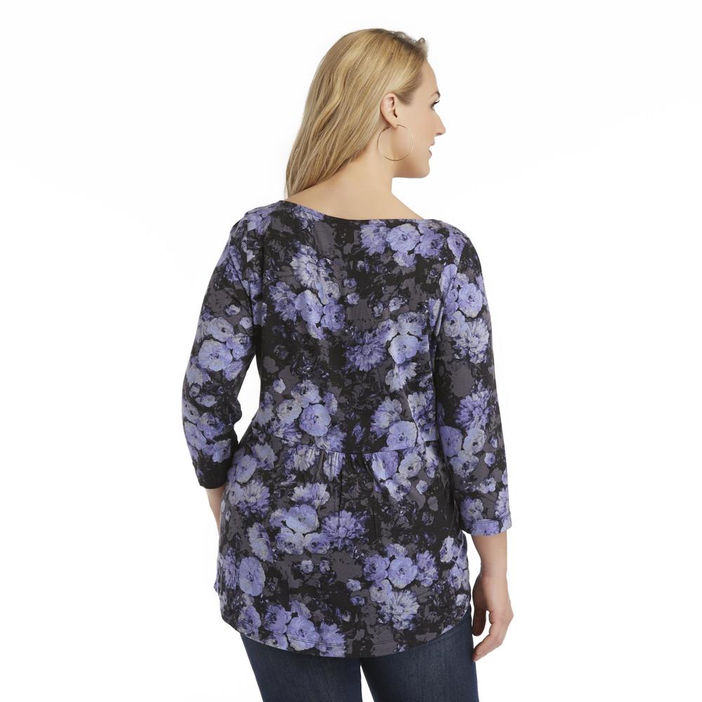 Covington Women's Plus Jersey Knit Top - Floral