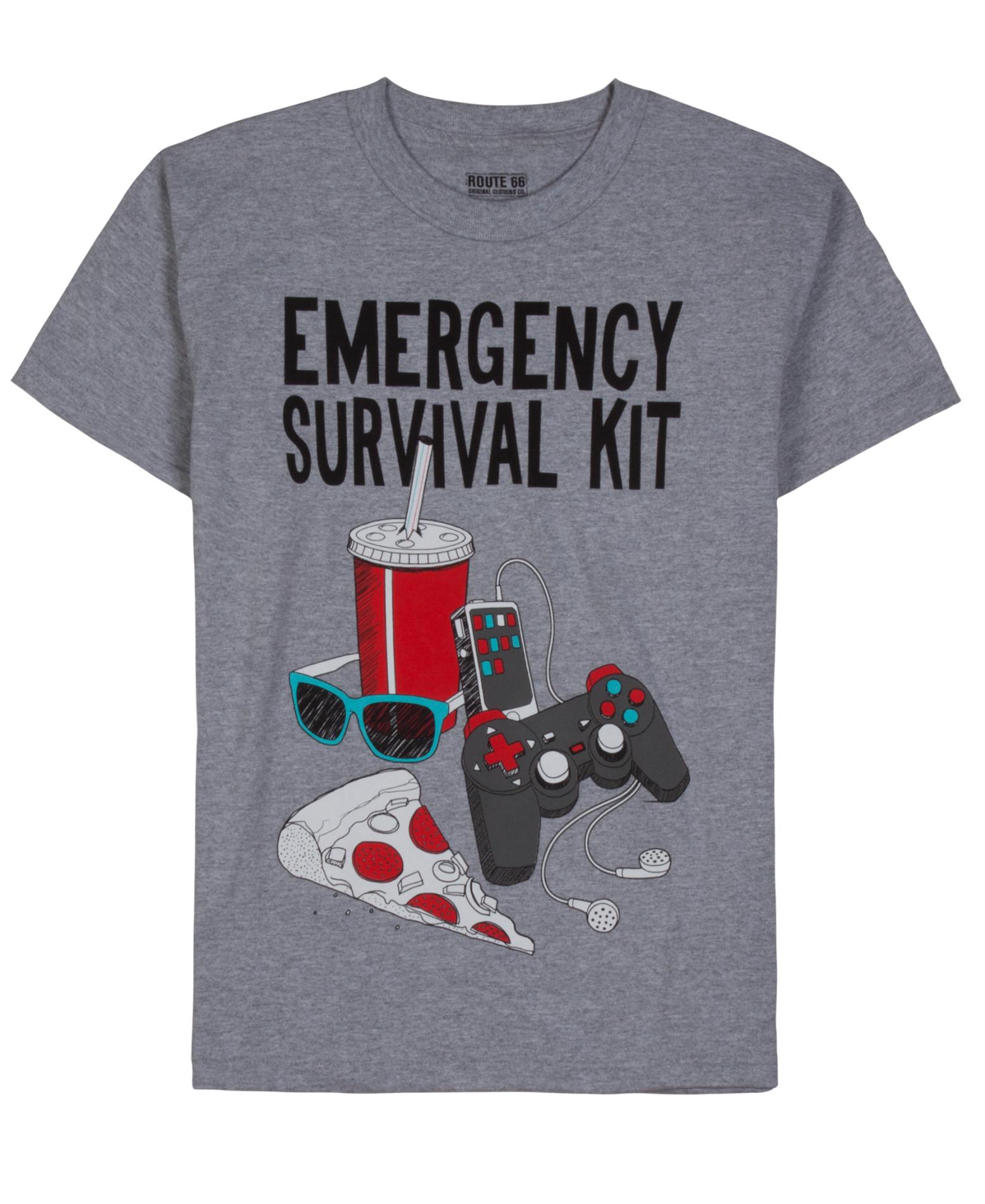 Route 66 Boy's Graphic T-Shirt - Emergency Survival Kit