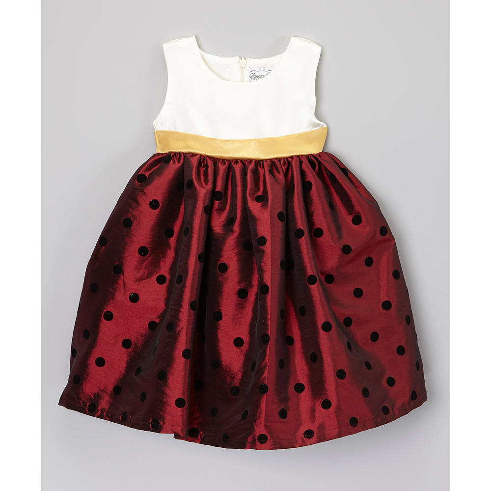 Sweetie Pie Collection Girls Polka Dot Special Occasion and Party Dress