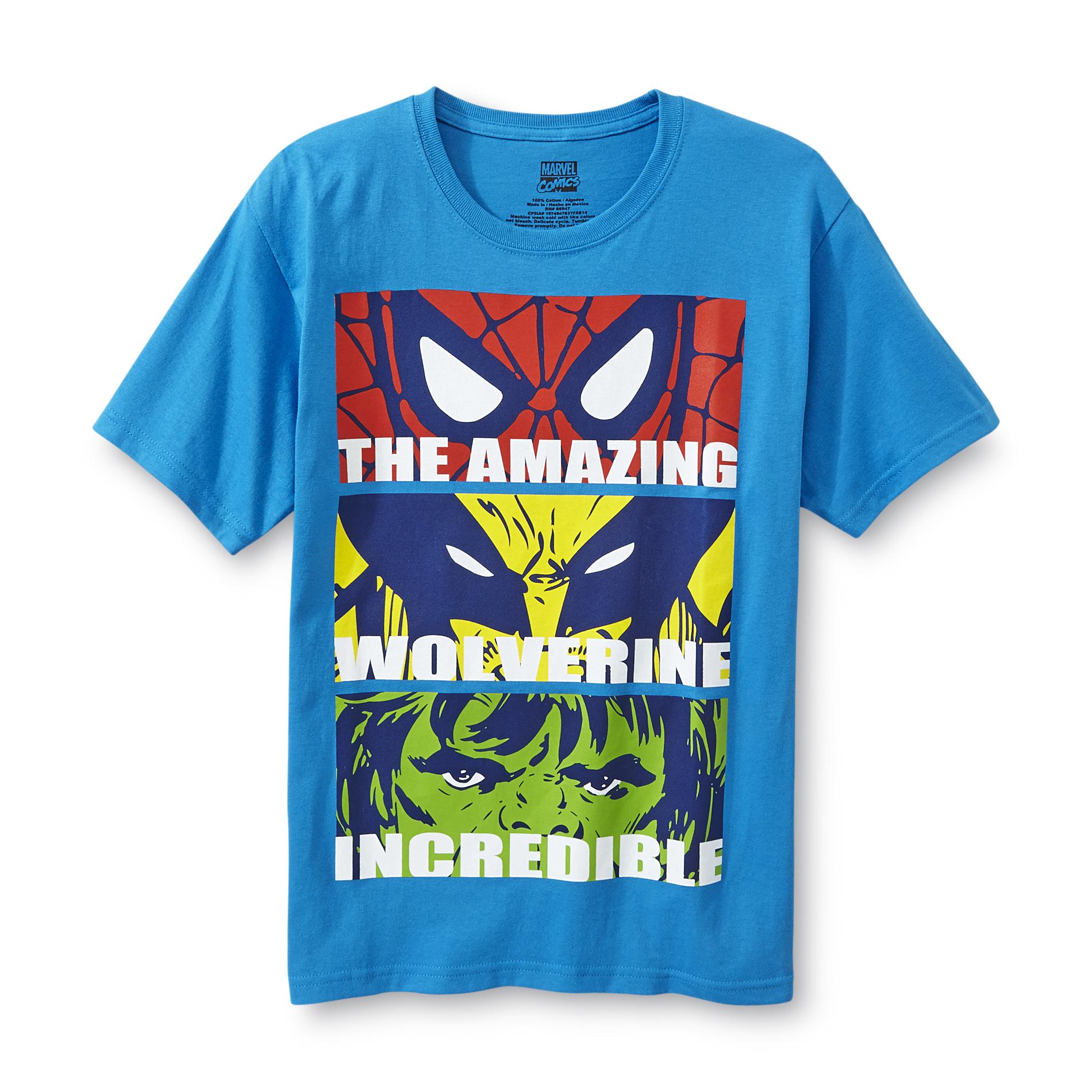 Marvel Spider-Man  Wolverine & Hulk Boy's Graphic T-Shirt