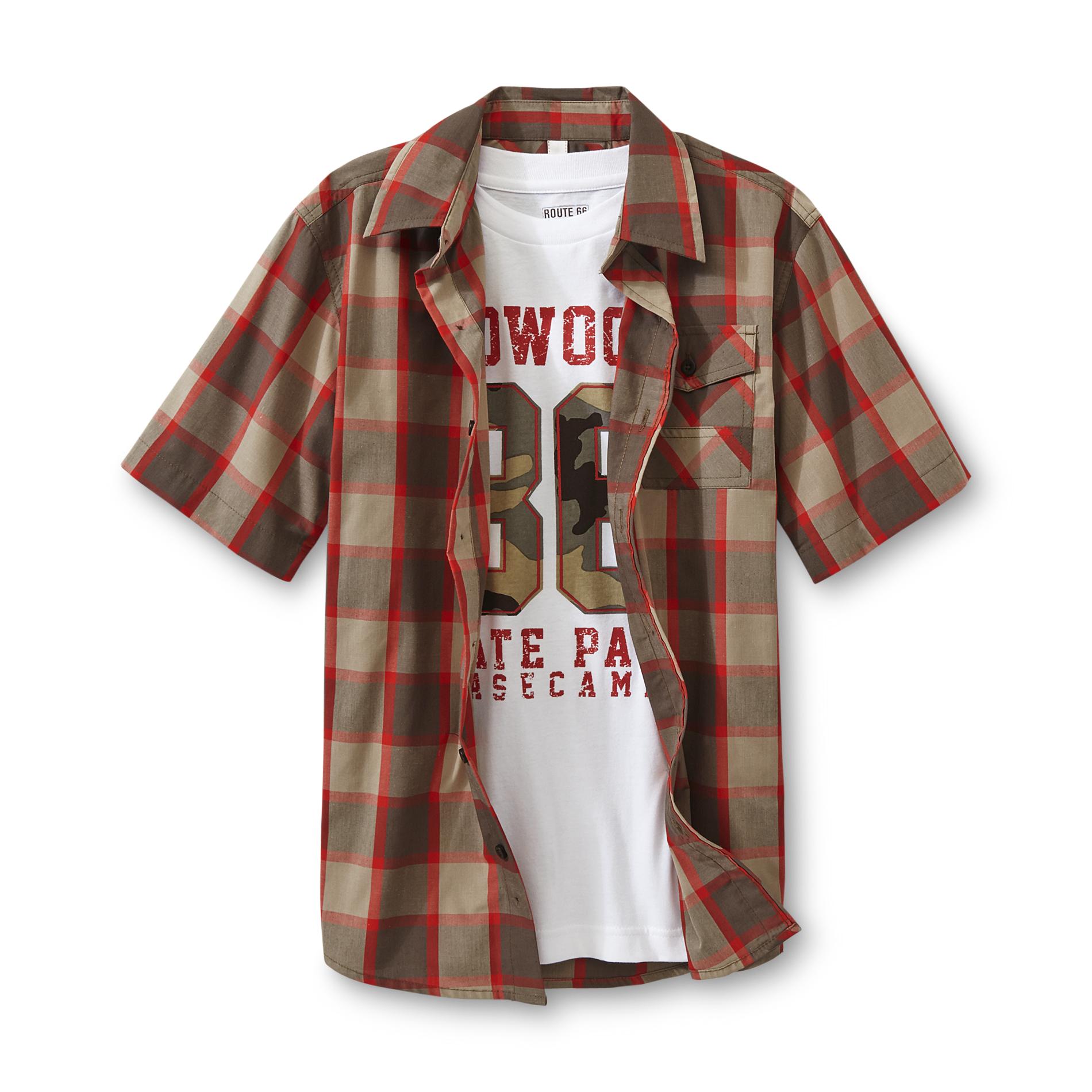 Route 66 Boy's Woven Shirt & Graphic T-Shirt - Base Camp