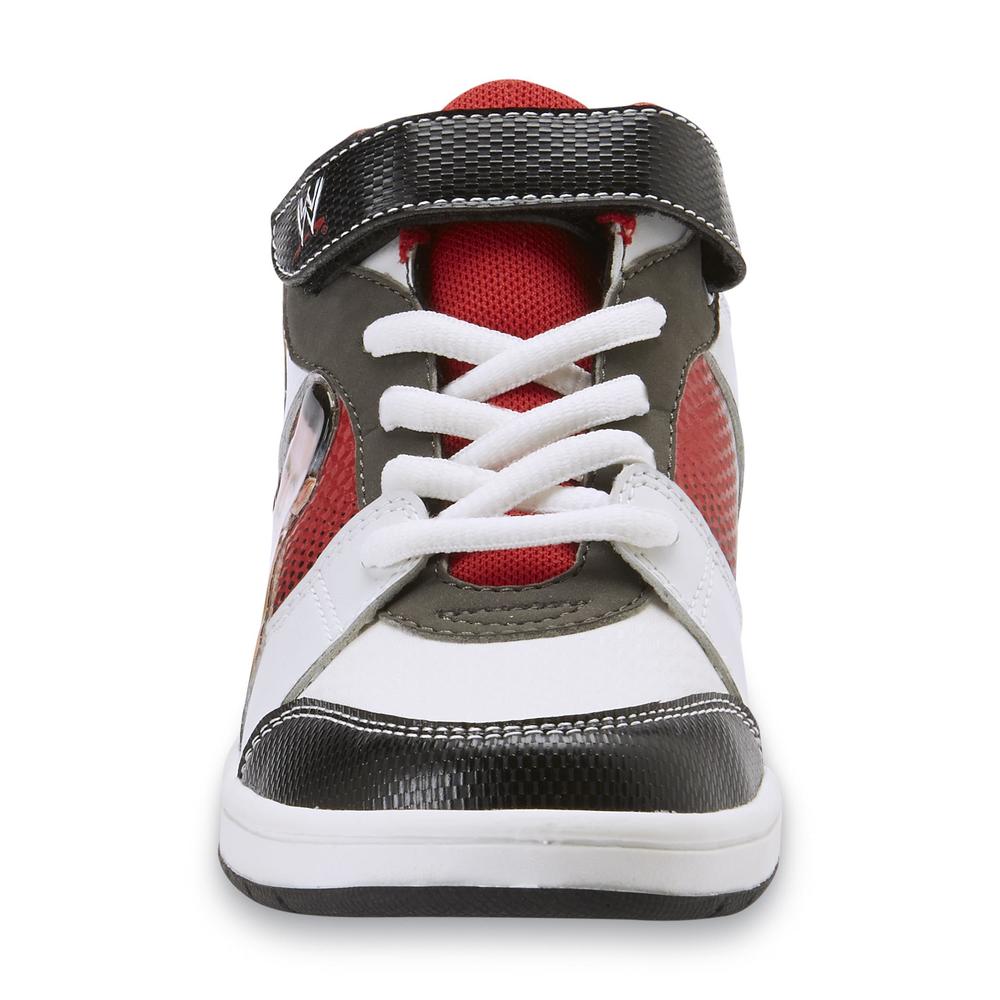 WWE Boy's Black/White/Red High-Top Athletic Shoe -