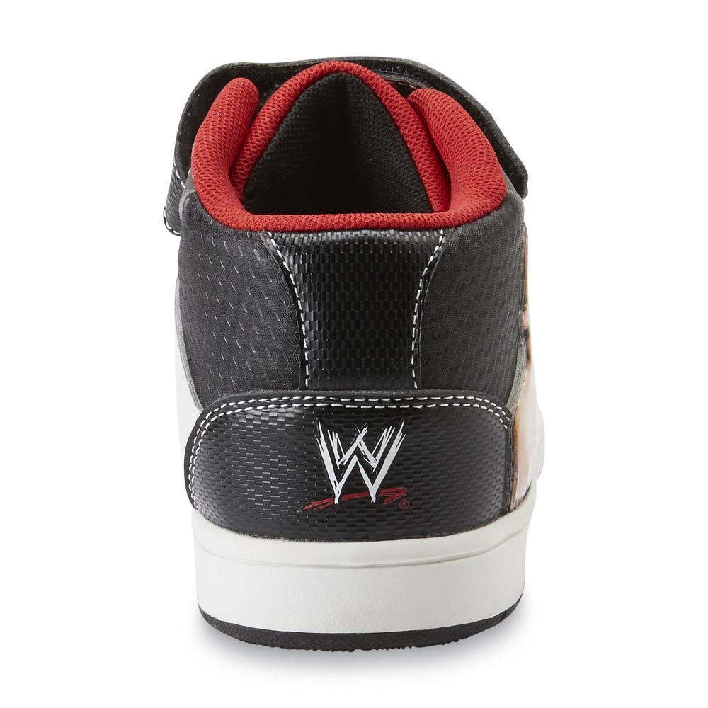 WWE Boy's Black/White/Red High-Top Athletic Shoe -