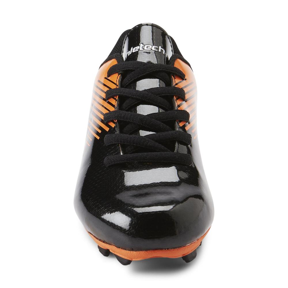 Athletech Boy's Turbo Black/Orange Athletic Cleats