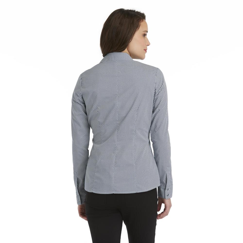 Metaphor Women's Button-Front Shirt - Polka Dot