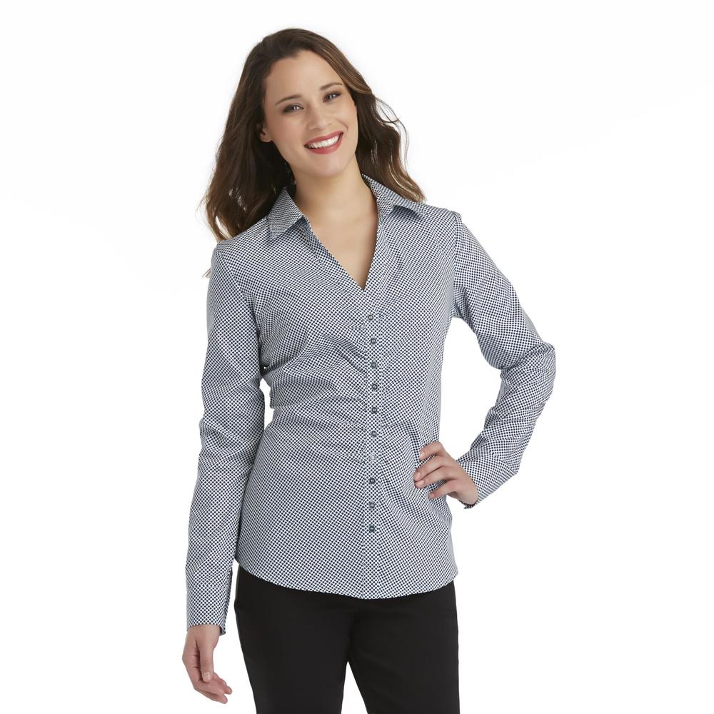 Metaphor Women's Button-Front Shirt - Polka Dot