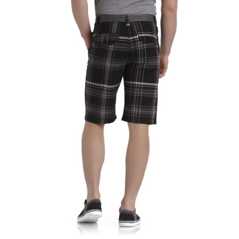 Roebuck & Co. Young Men's Belted Walking Shorts - Plaid