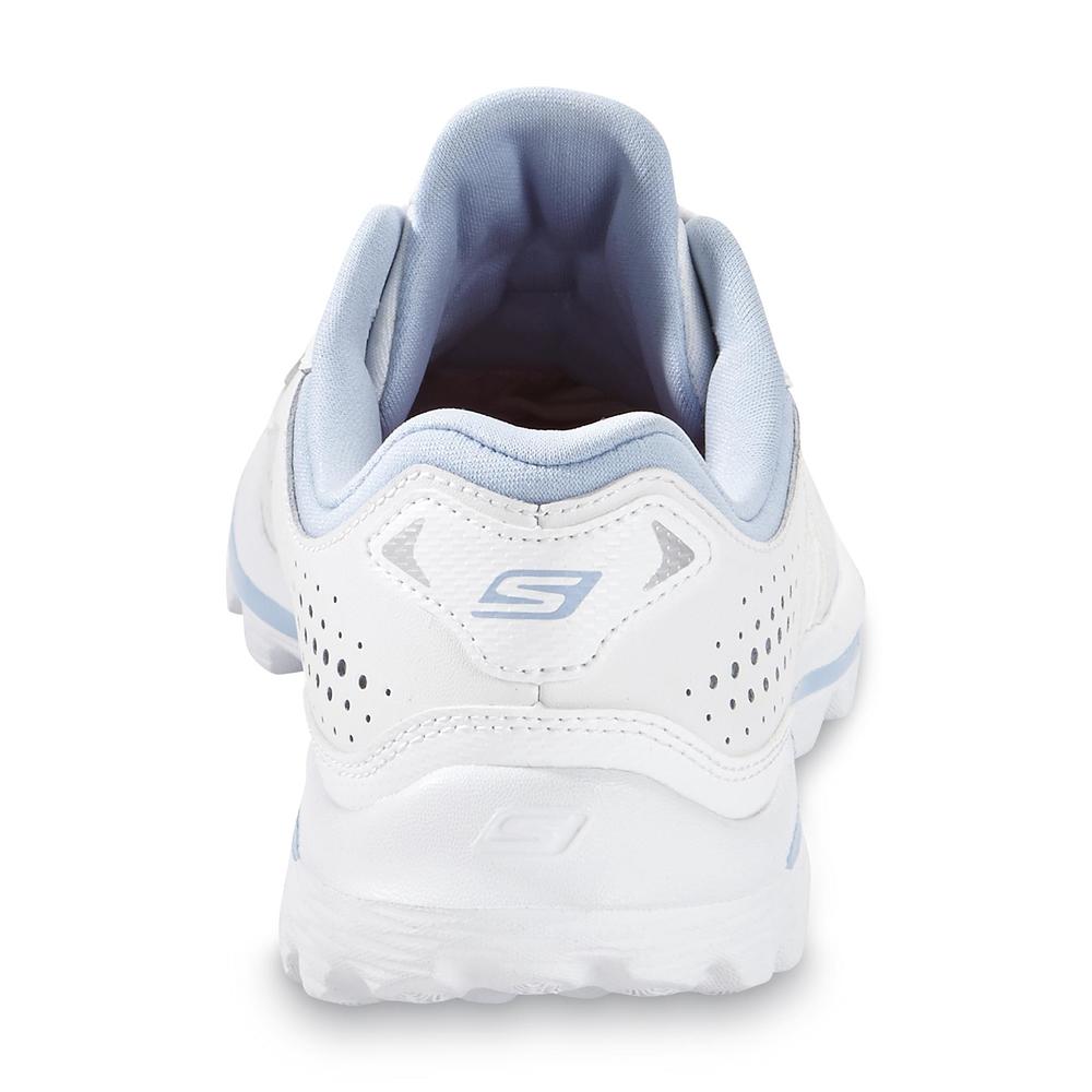 Skechers Women's GO Walk Flash Athletic Shoe - White/Blue