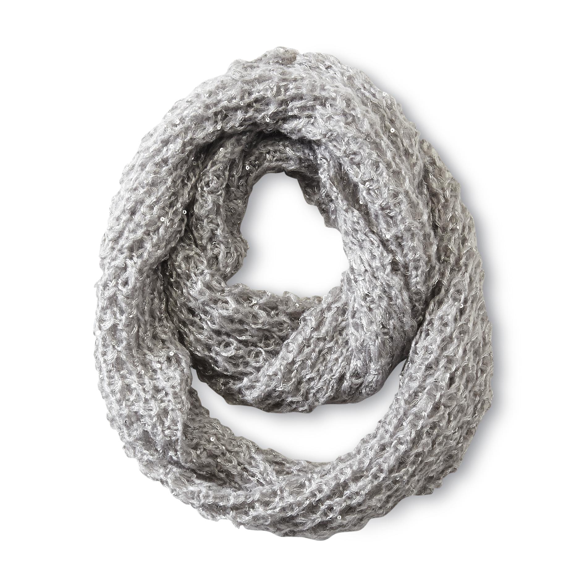Jaclyn Smith Junior's Chunky Sequined Infinity Scarf