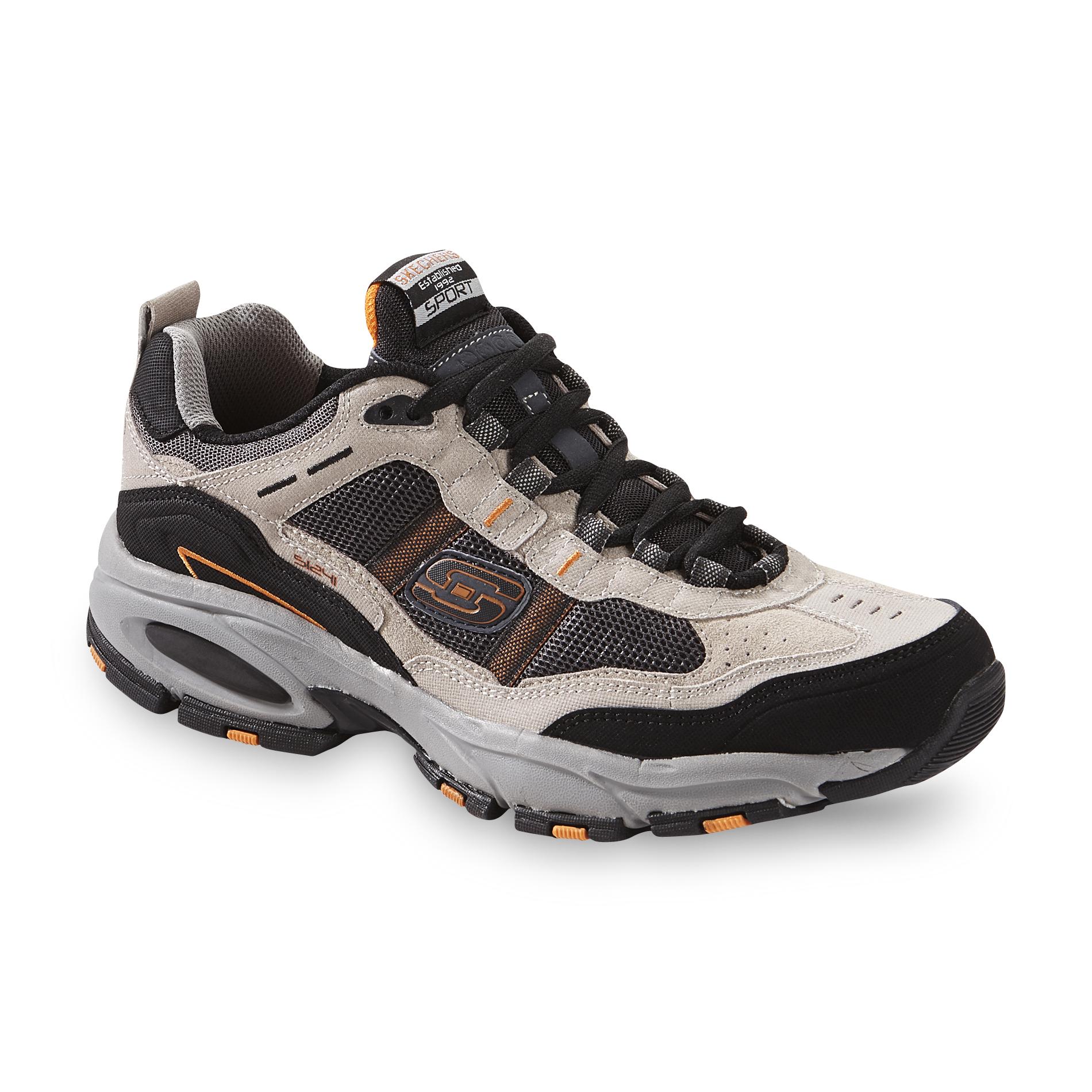 Skechers Men s Trait Wide Sneaker Taupe Black Shop 