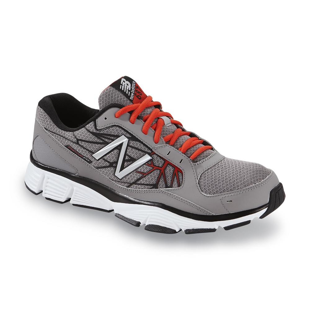 New Balance Men's Speed Running Shoe - Gray/Red/Black