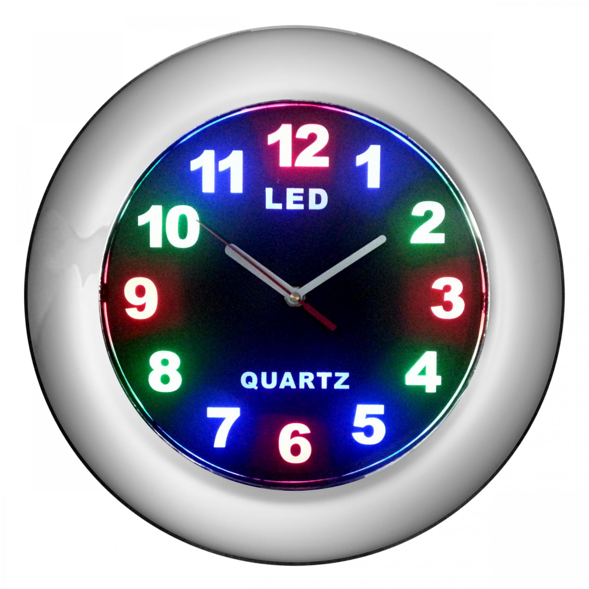Creative Motion Industries 12" LED Clock with Chrome Frame