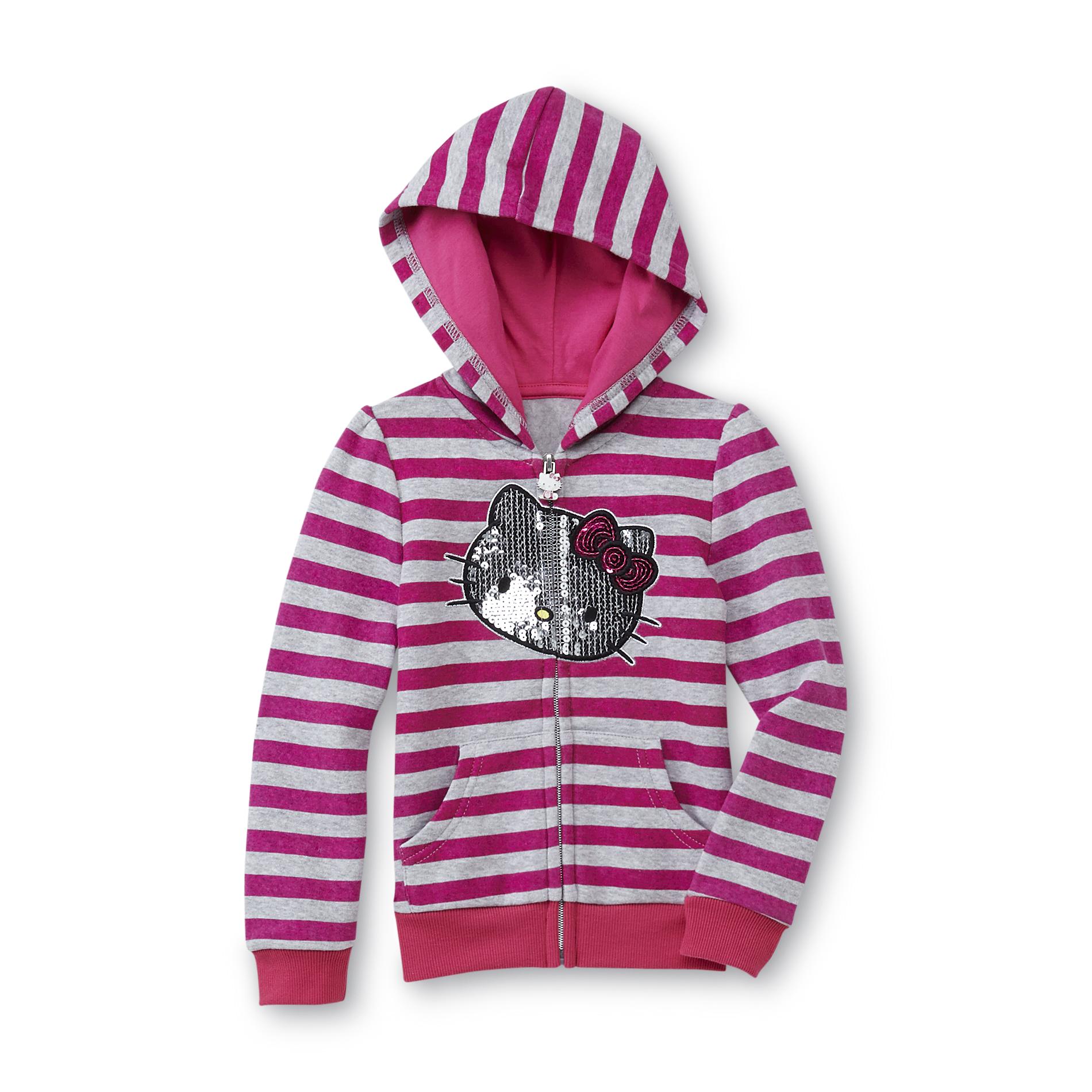 Hello Kitty Toddler Girl's Hoodie Jacket - Striped
