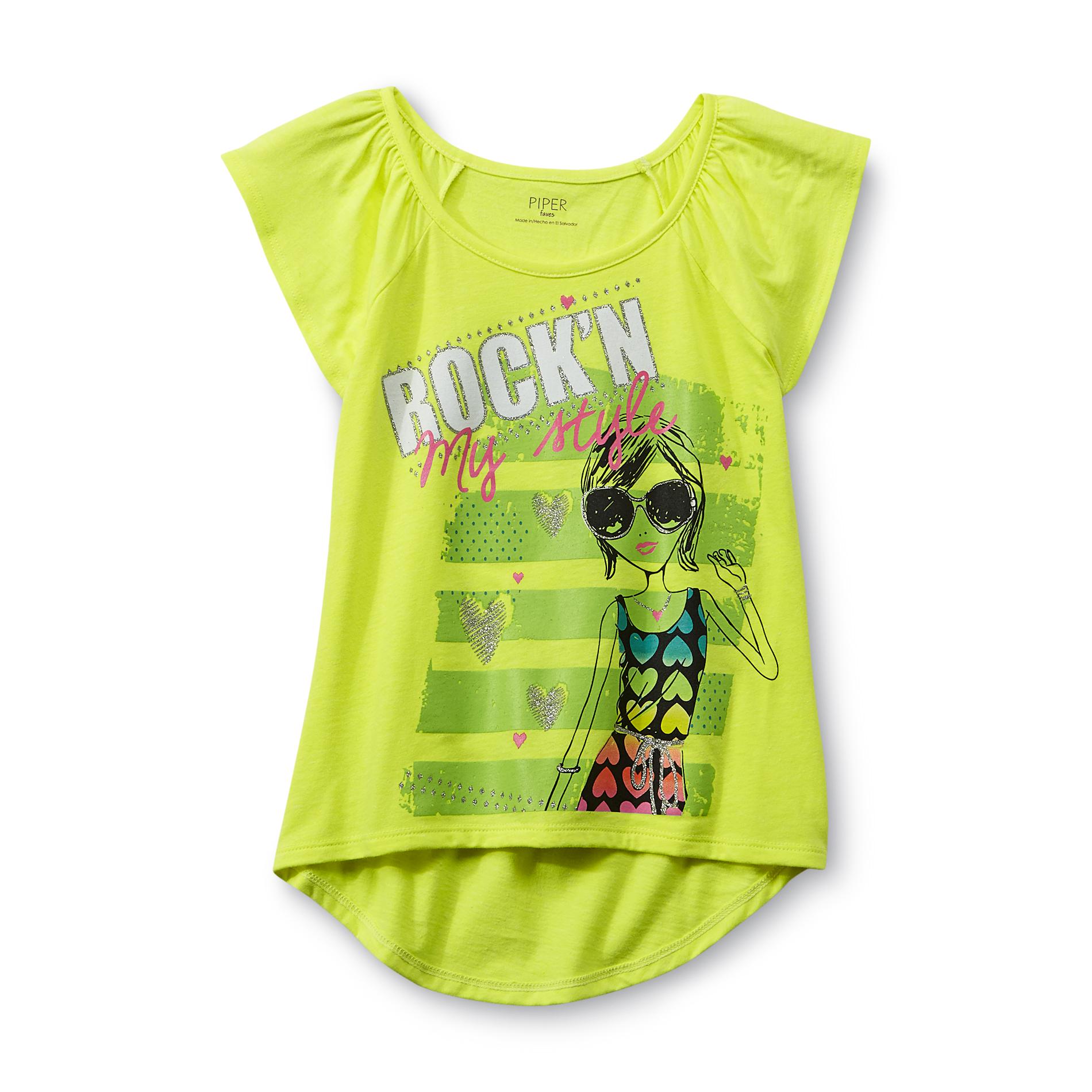 Piper Girl's High-Low Graphic T-Shirt - My Style