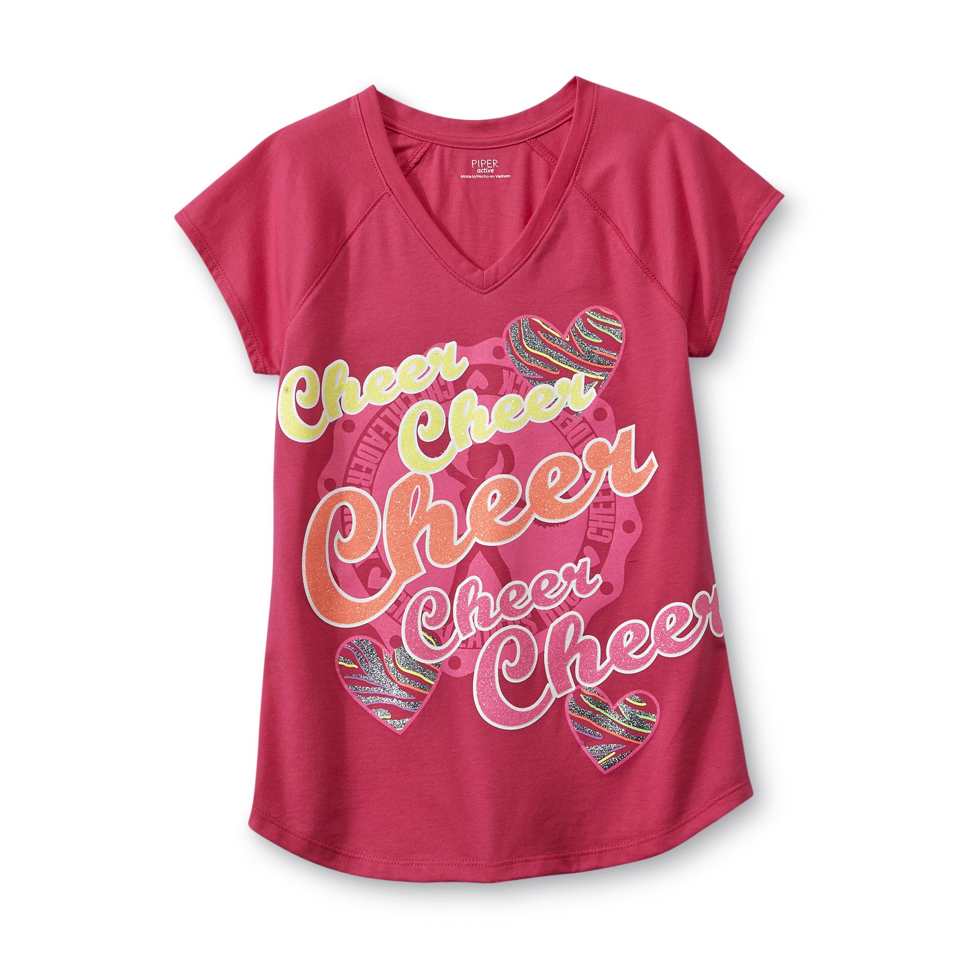 Piper Active Girl's Graphic T-Shirt - Cheer