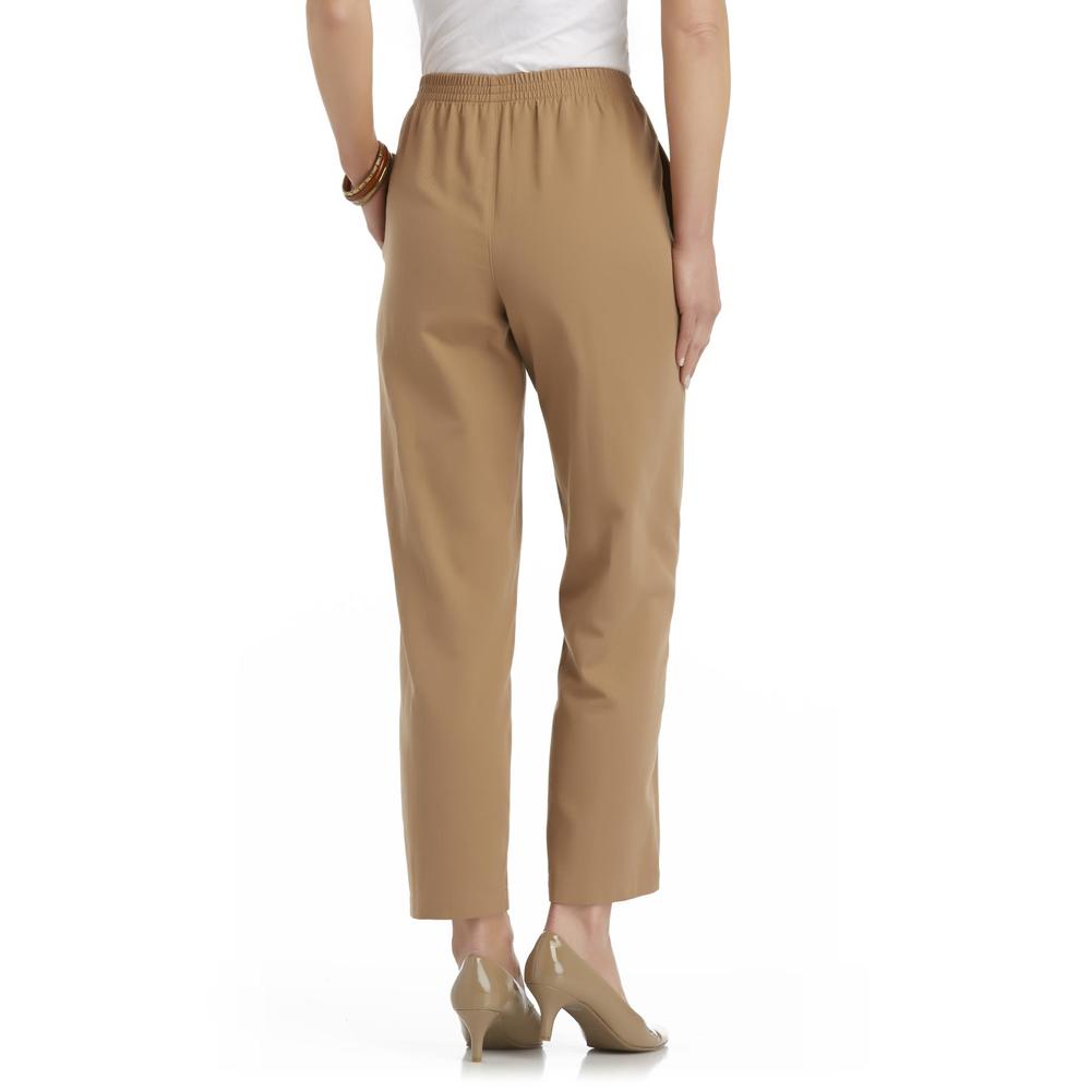 Basic Editions Women's Pull-On Twill Pants