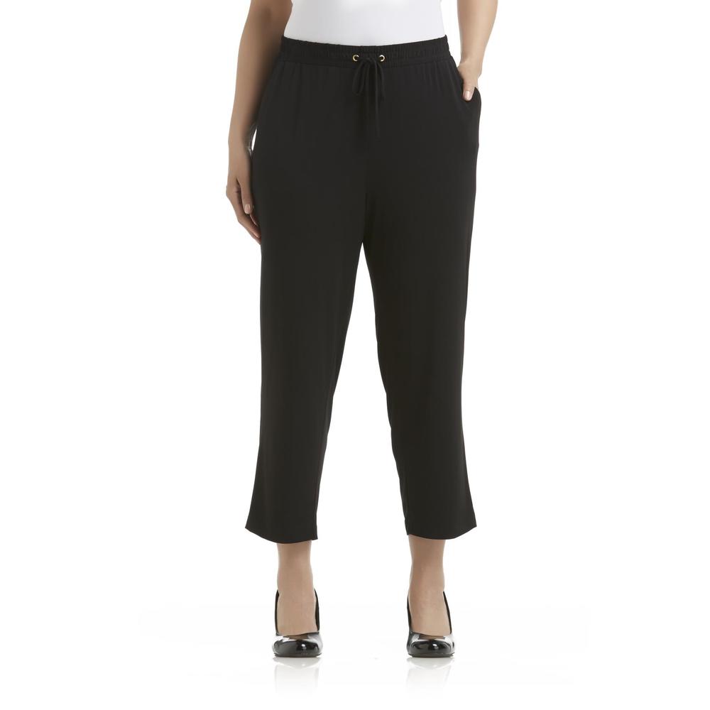 Jaclyn Smith Women's Plus Pull-On Ankle-Length Pants