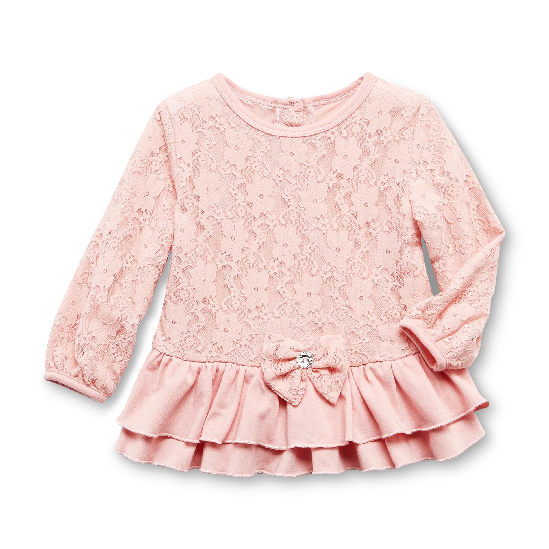 Route 66 Infant & Toddler Girl's Long-Sleeve Top - Floral Lace
