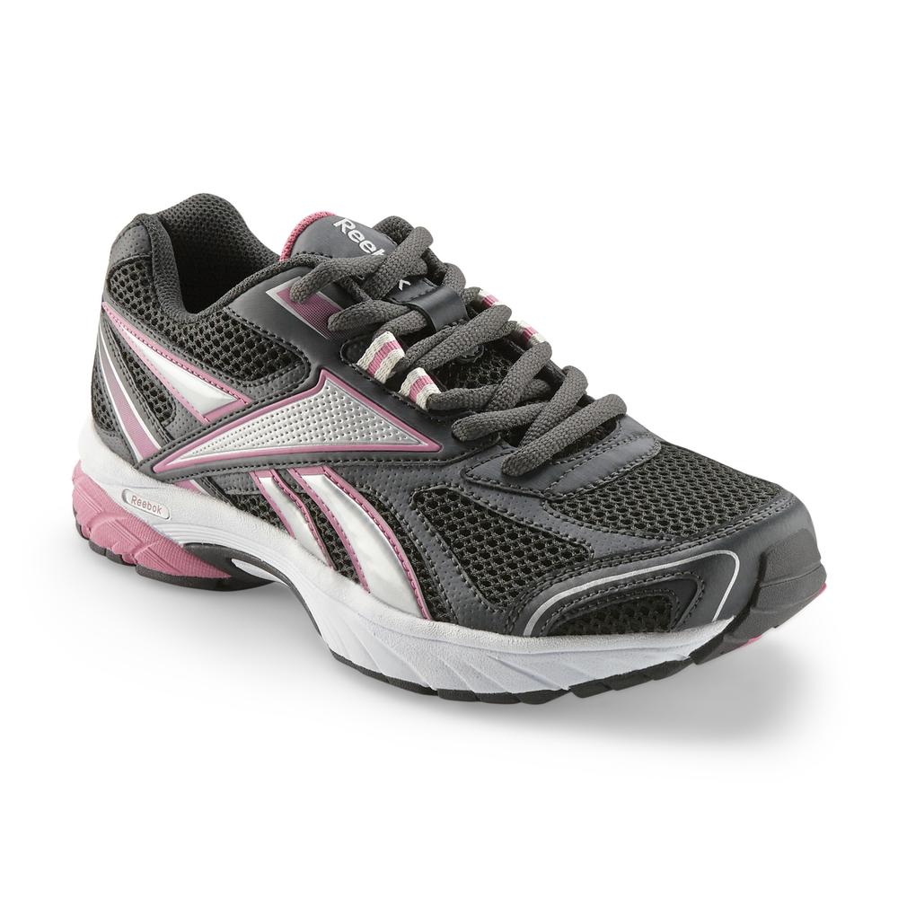 Reebok Women's Pheehan Running Athletic Shoe - Black/Pink Wide Width