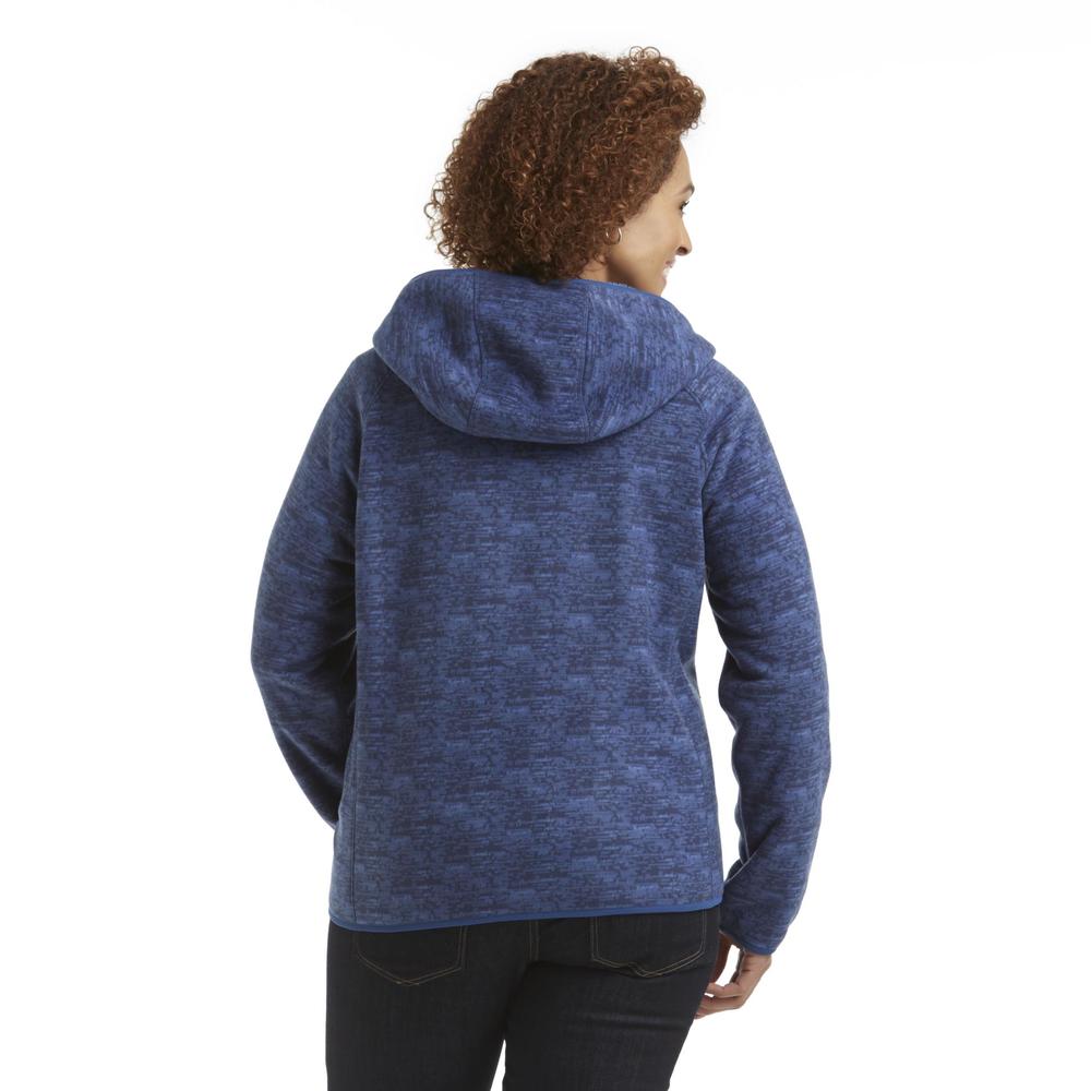 Laura Scott Women's Plus Reversible Hoodie Jacket - Space Dyed