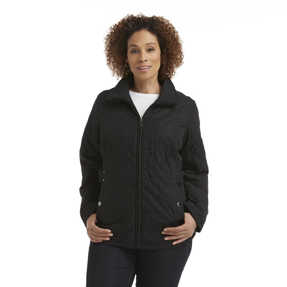 Jaclyn Smith Women's Plus Diamond Quilted Coat