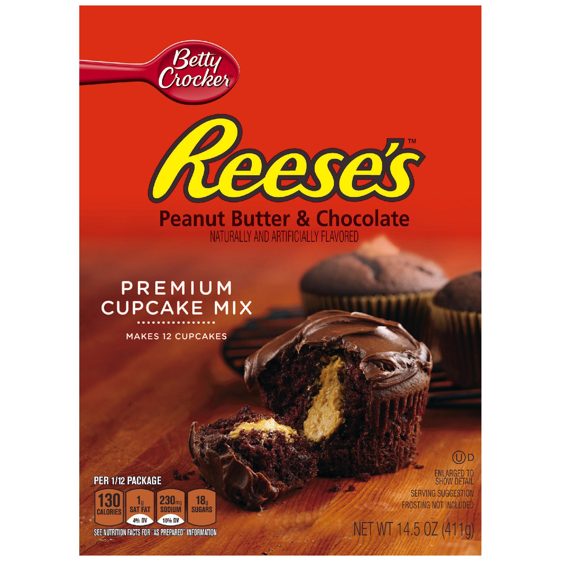 Betty Crocker Cupcake Mix, Reese's Peanut Butter & Chocolate, 14.5 oz