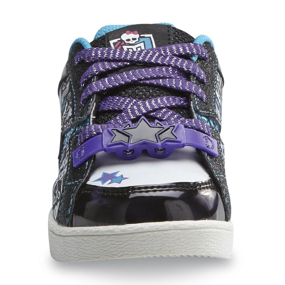 Monster High Girl's Ghoulfriends Black/Blue Light-Up Shoe