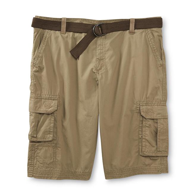 Route 66 Men's Big & Tall Messenger Cargo Shorts & Fabric Belt