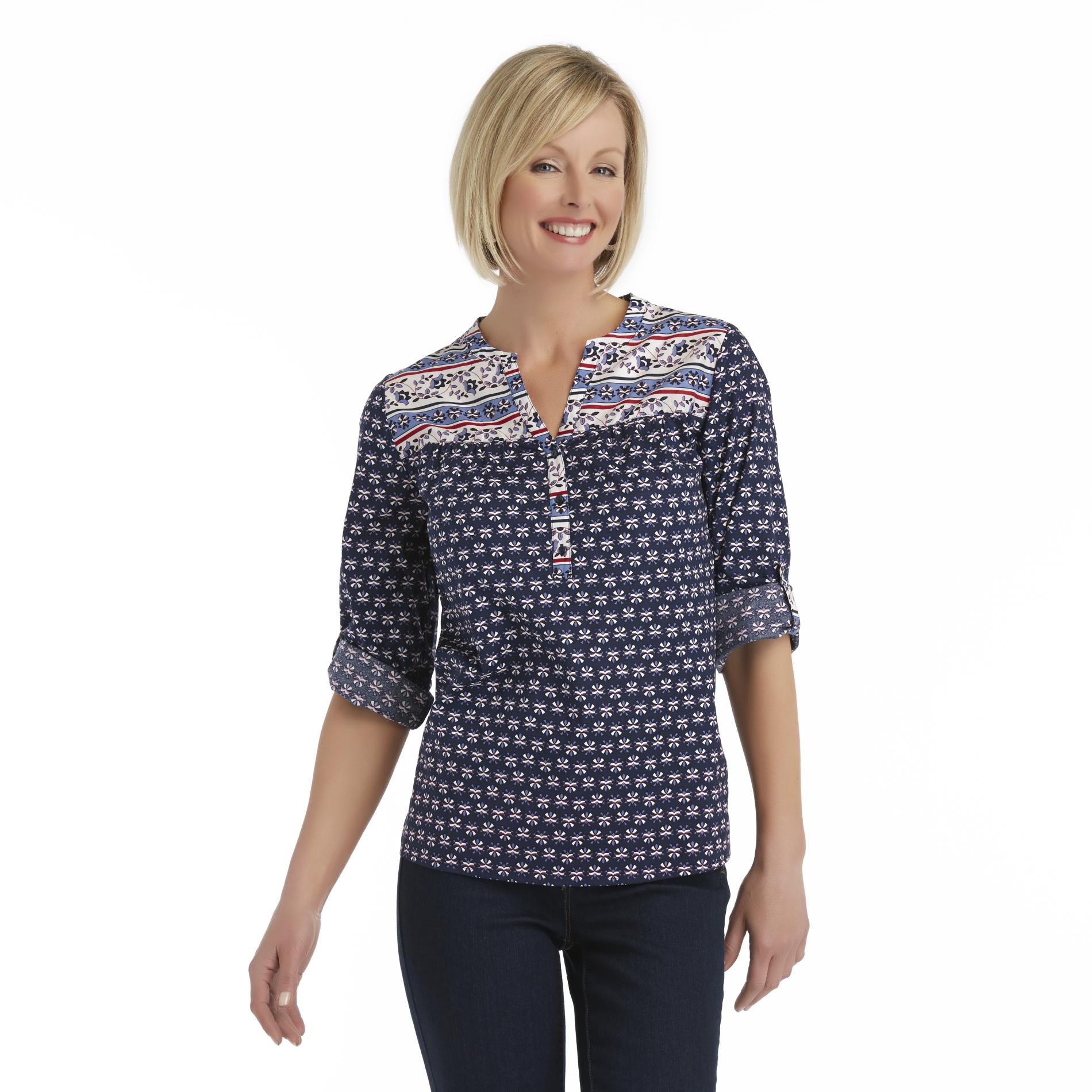 Basic Editions Women's Tunic Top - Floral