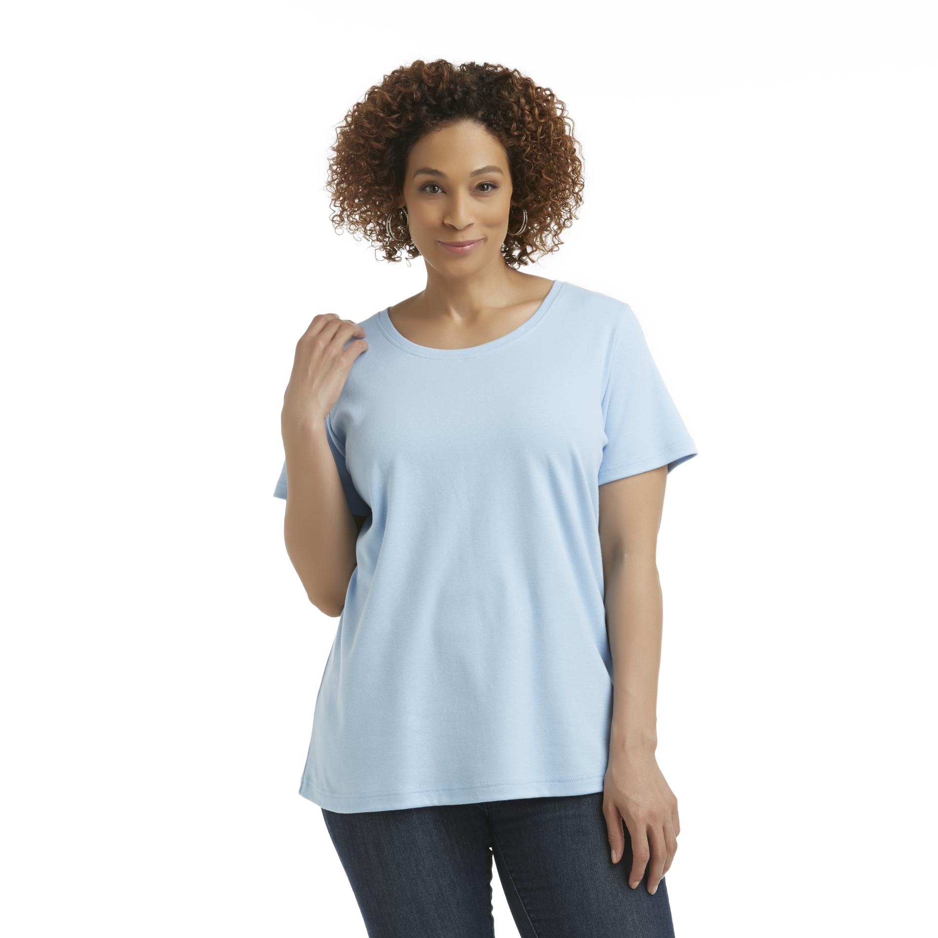 Basic Editions Women's Plus Relaxed-Fit T-Shirt
