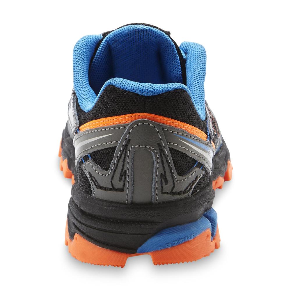 New Balance Boy's 610 Black/Gray/Neon Orange/Neon Blue Athletic Shoe