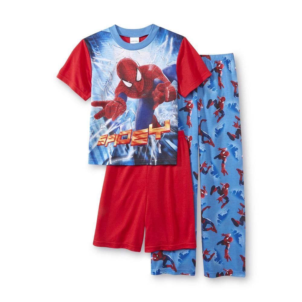Marvel Boy's Pajama Top  Pants & Shorts - Spider-Man