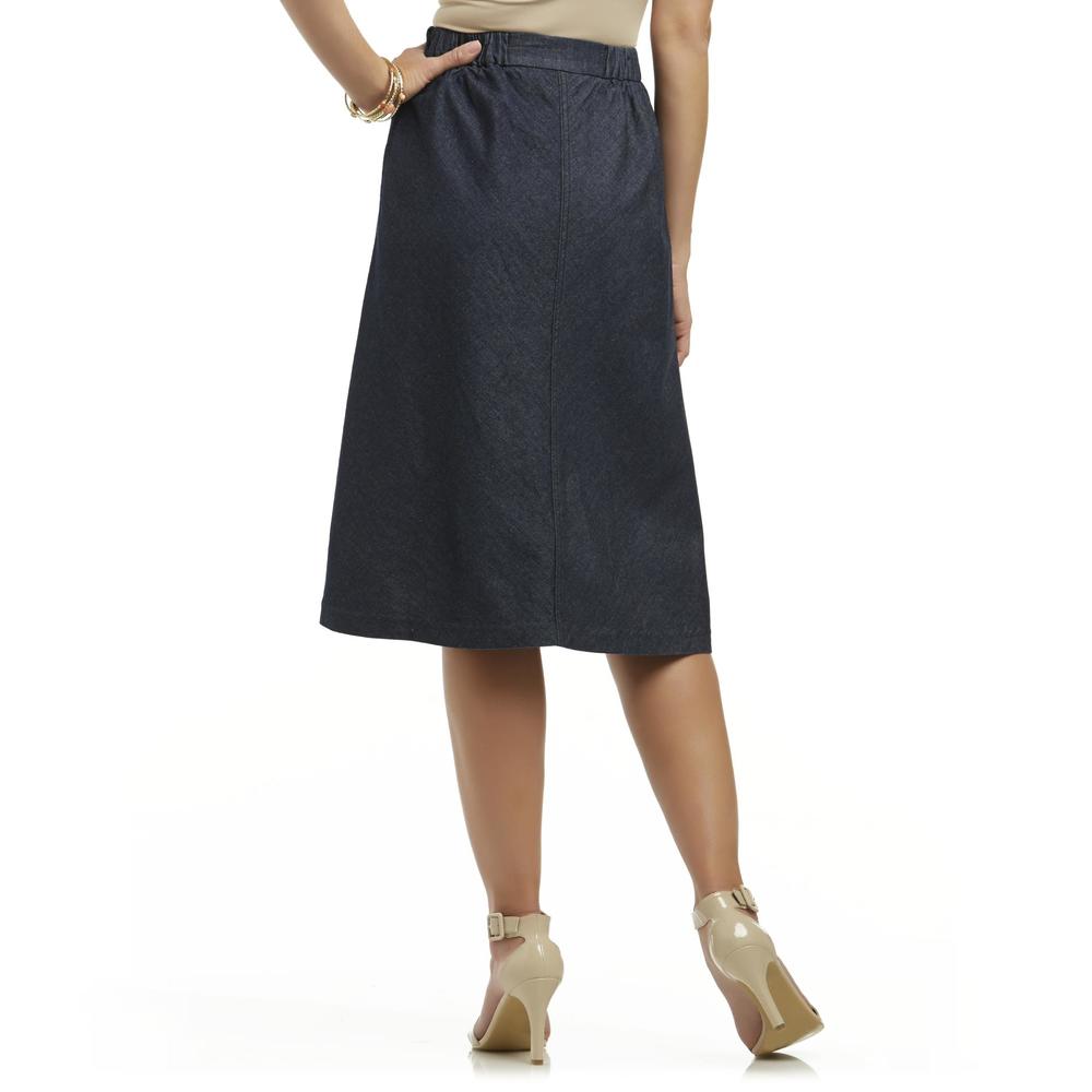 Jaclyn Smith Women's Denim A-Line Skirt